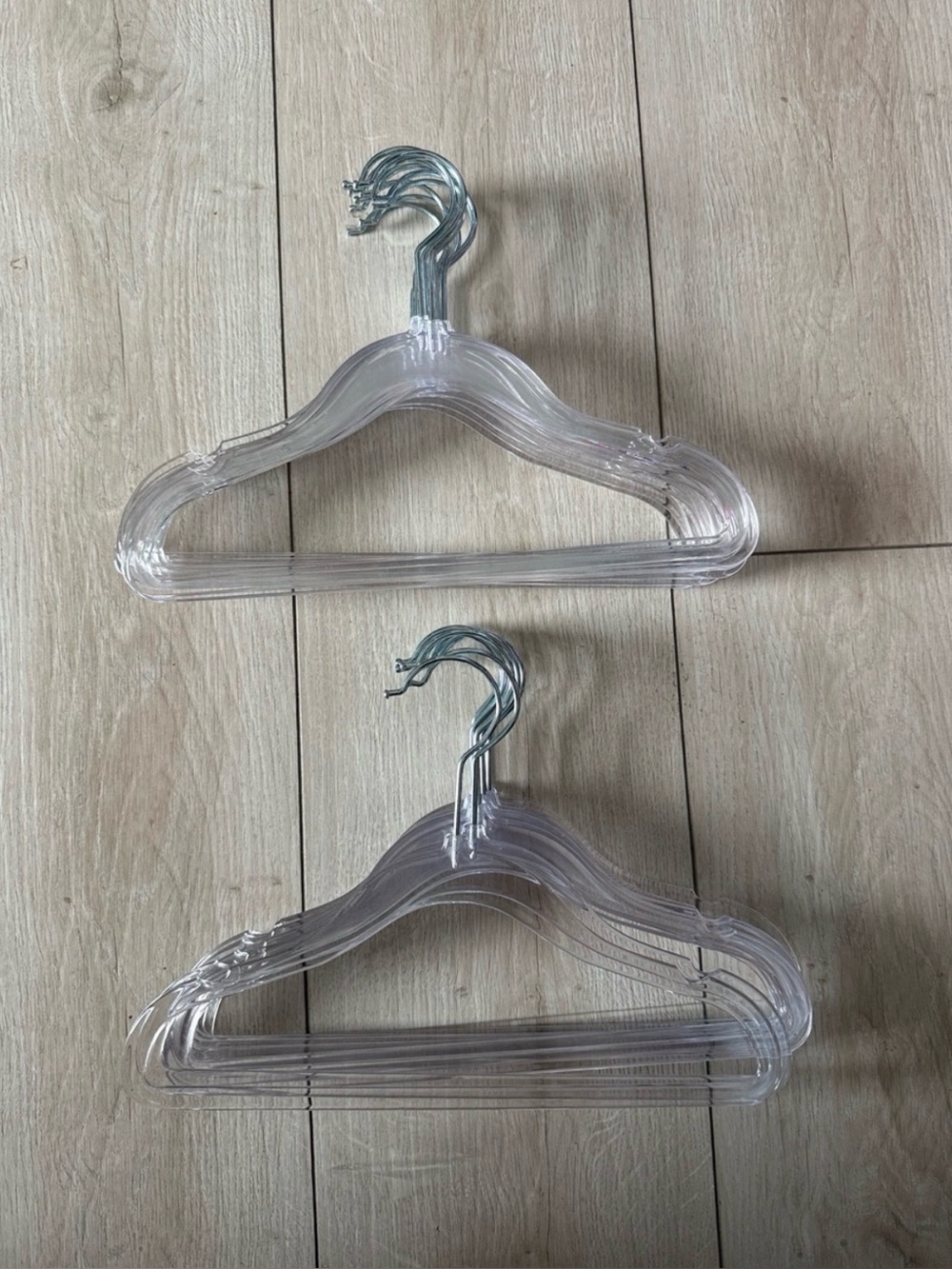 The Container Store Clear Plastic Kids Hangers with Silver Hooks (Set of 20)